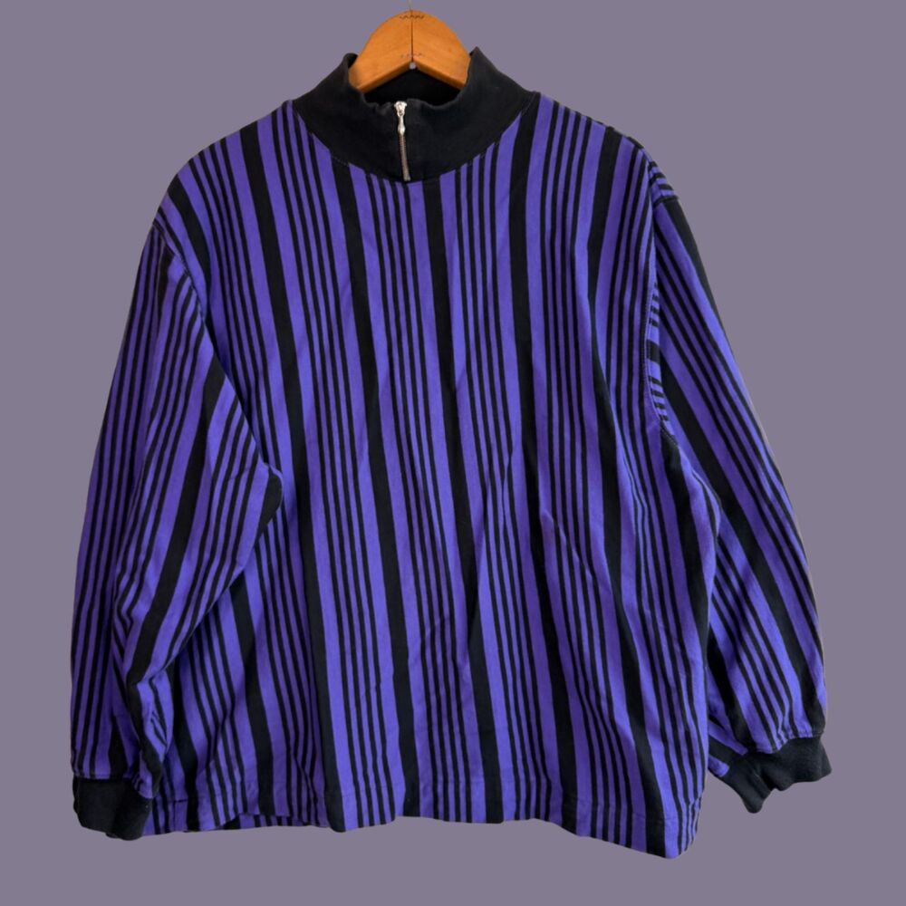 Vintage Esprit De Corps Zip Mock Neck Shirt